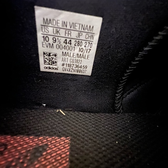 Adidas Mens Prophere Black Red Running Shoes - Picture 8 of 10